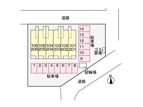 サンライズ横尾Cの物件外観写真